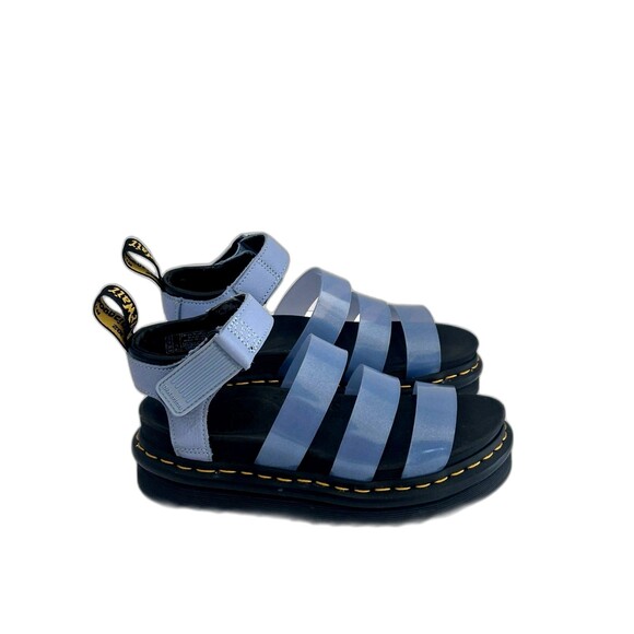 Dr. Martens Blaire Jelly Strap Sandals Color Zen Blue Size 5 Classic Platform - Picture 4 of 10